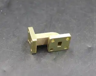 What is the typical size and shape of a waveguide E bend?